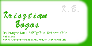 krisztian bogos business card